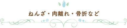 ねんざ・肉離れ・骨折など